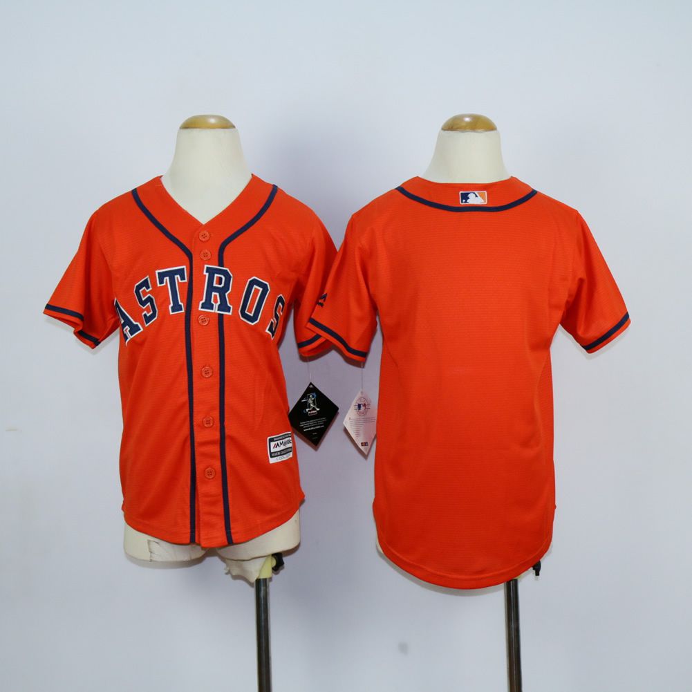 Youth Houston Astros Blank Orange MLB Jerseys->youth mlb jersey->Youth Jersey